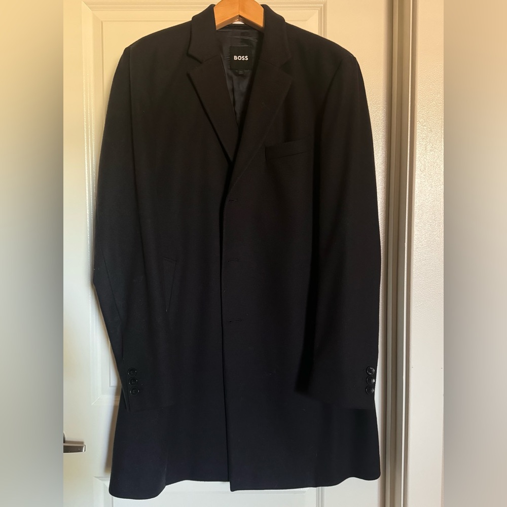 Hugo Boss "Wool-Bend Coat With Full Lining" for Men